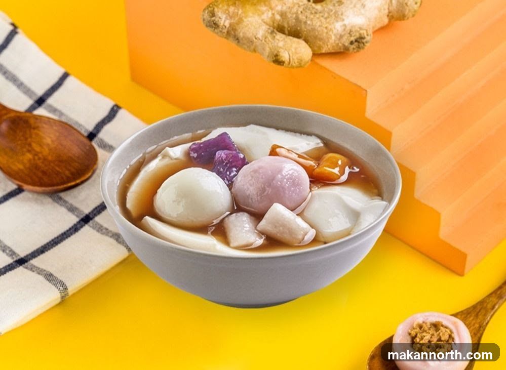 Dessert Bowl with Ginger and Sweet Dumplings