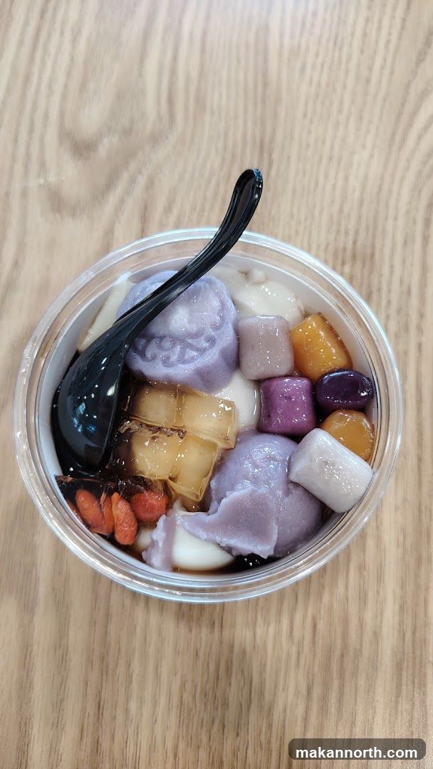 Dessert Bowl with Taro and Boba