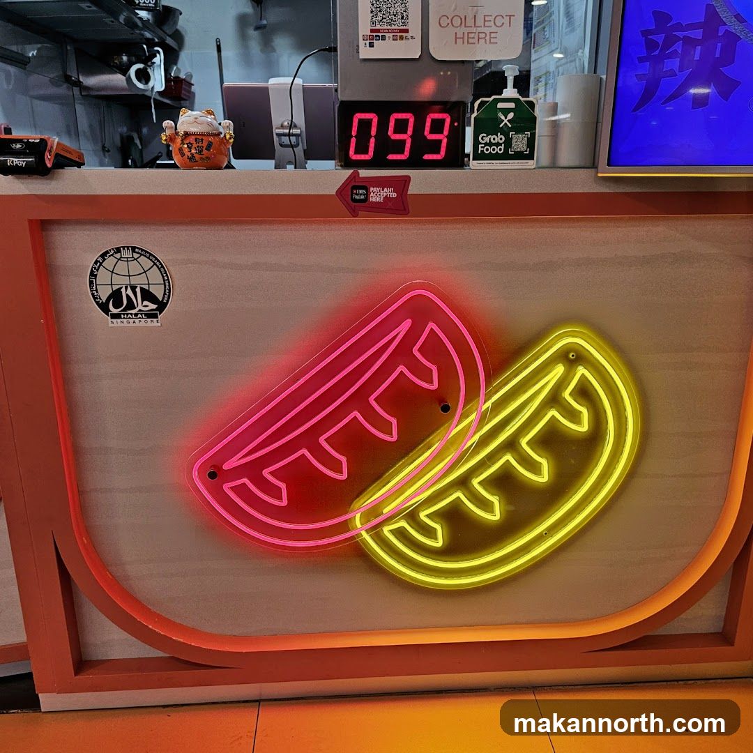 Counter with Neon Fruit Slices