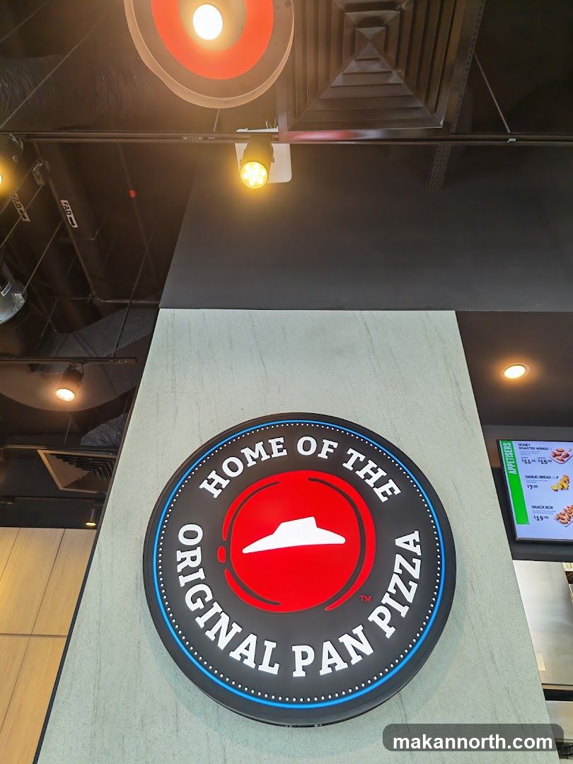 Pizza Hut Sign and Menu
