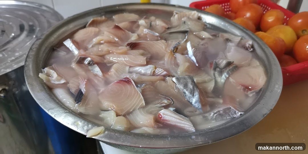 Sliced Fish in Water