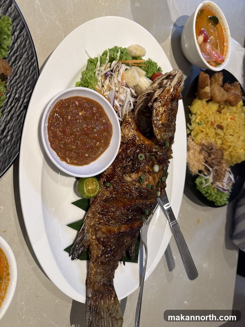 Whole Fried Fish with Side Dishes