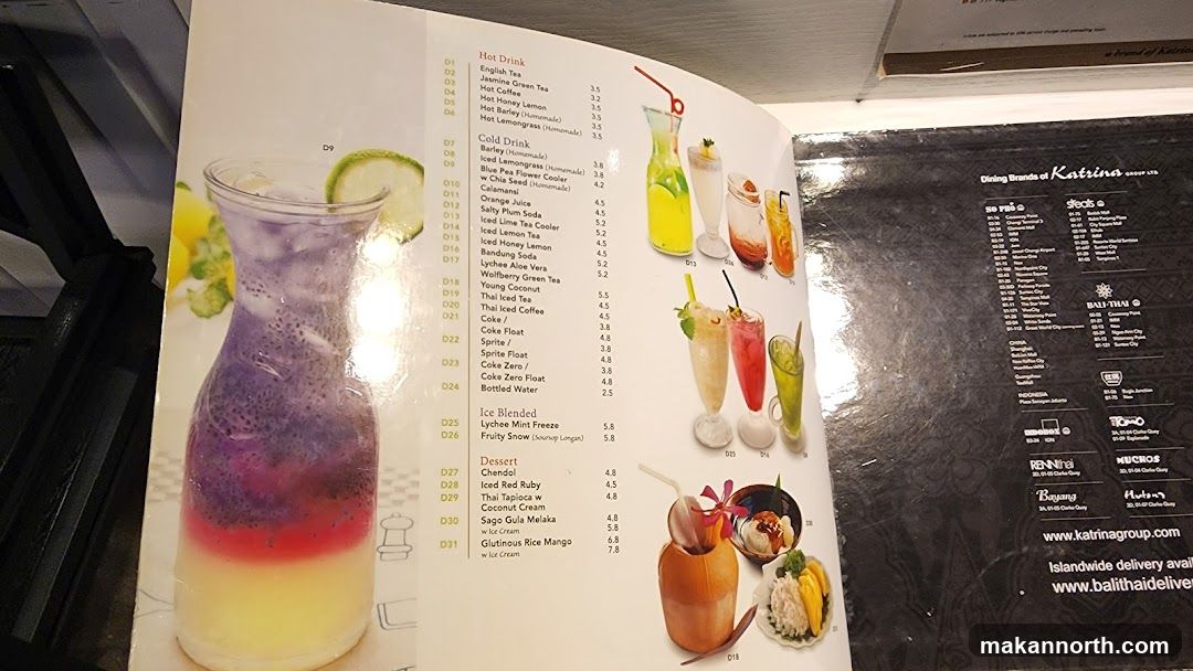Drinks and Desserts Menu