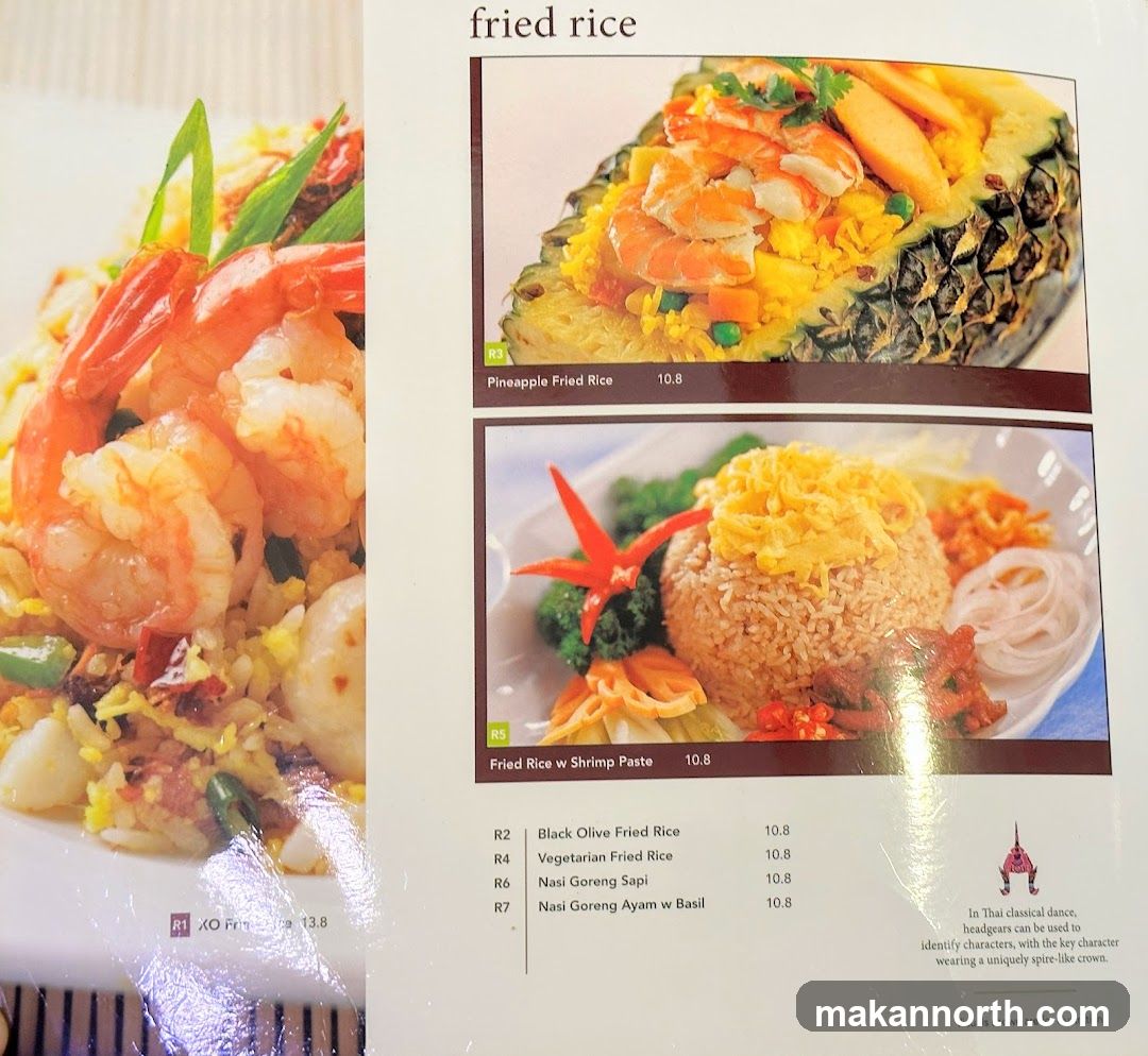 Fried Rice Menu