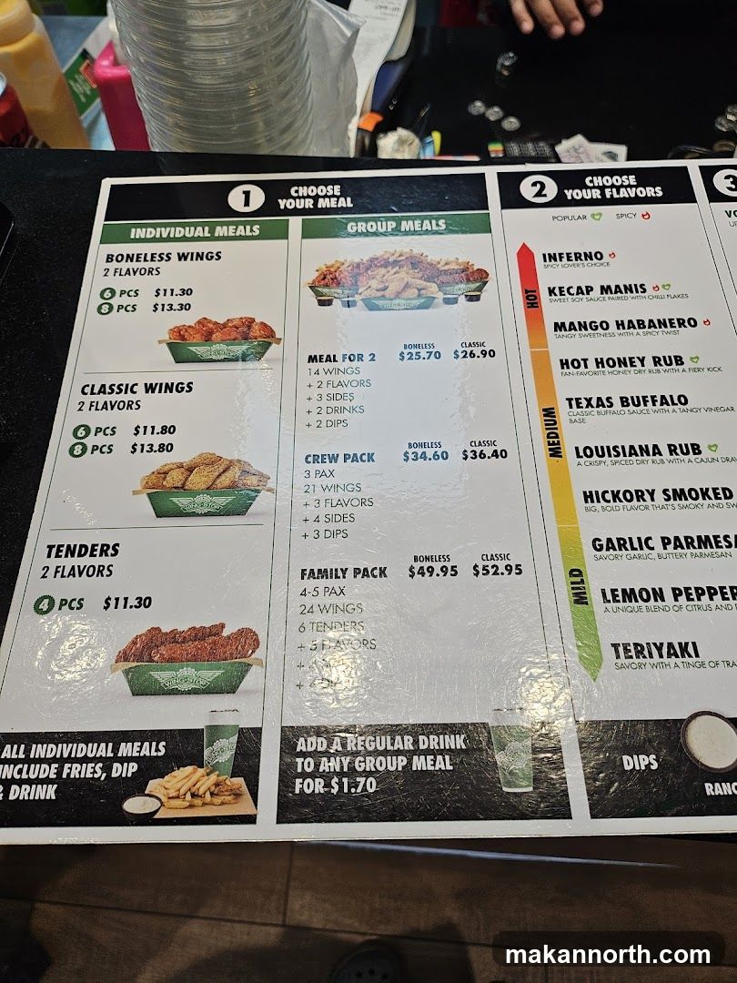 Wingstop Menu