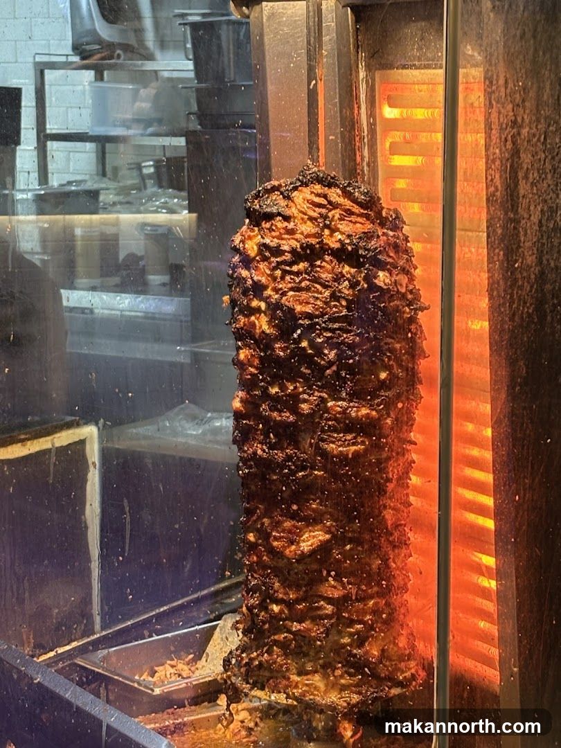 Shawarma Meat on a Vertical Rotisserie