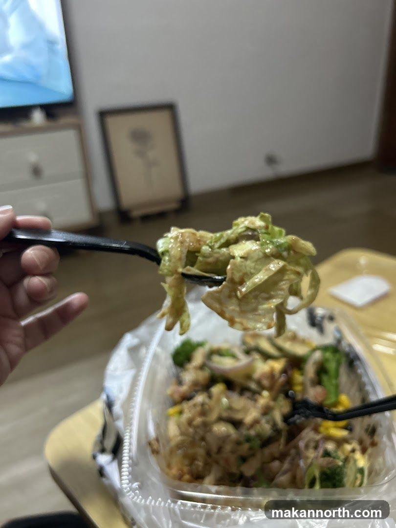 Salad on a fork