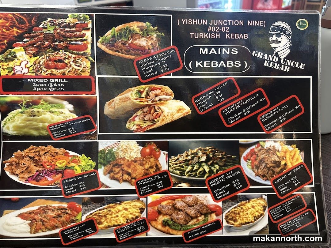 Grand Uncle Kebab Menu