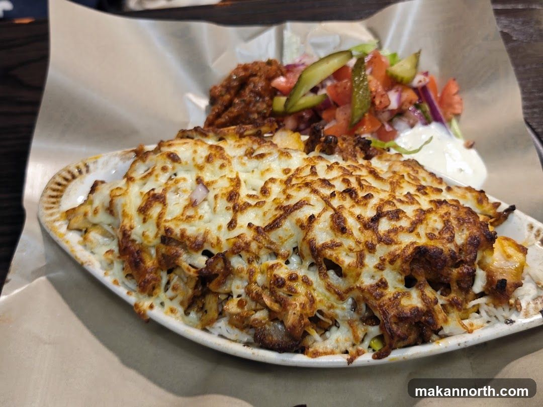 Cheesy Meat and Rice Dish
