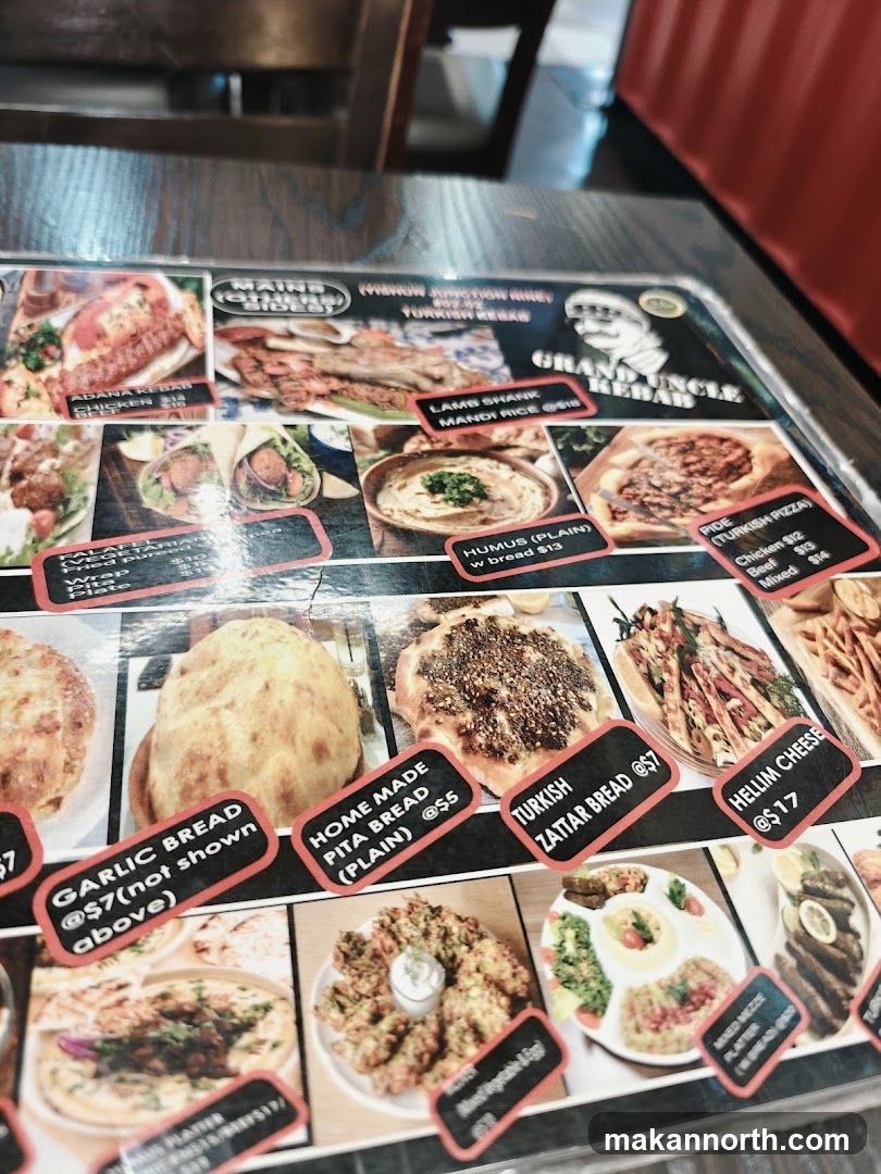 Grand Uncle Kebab Menu