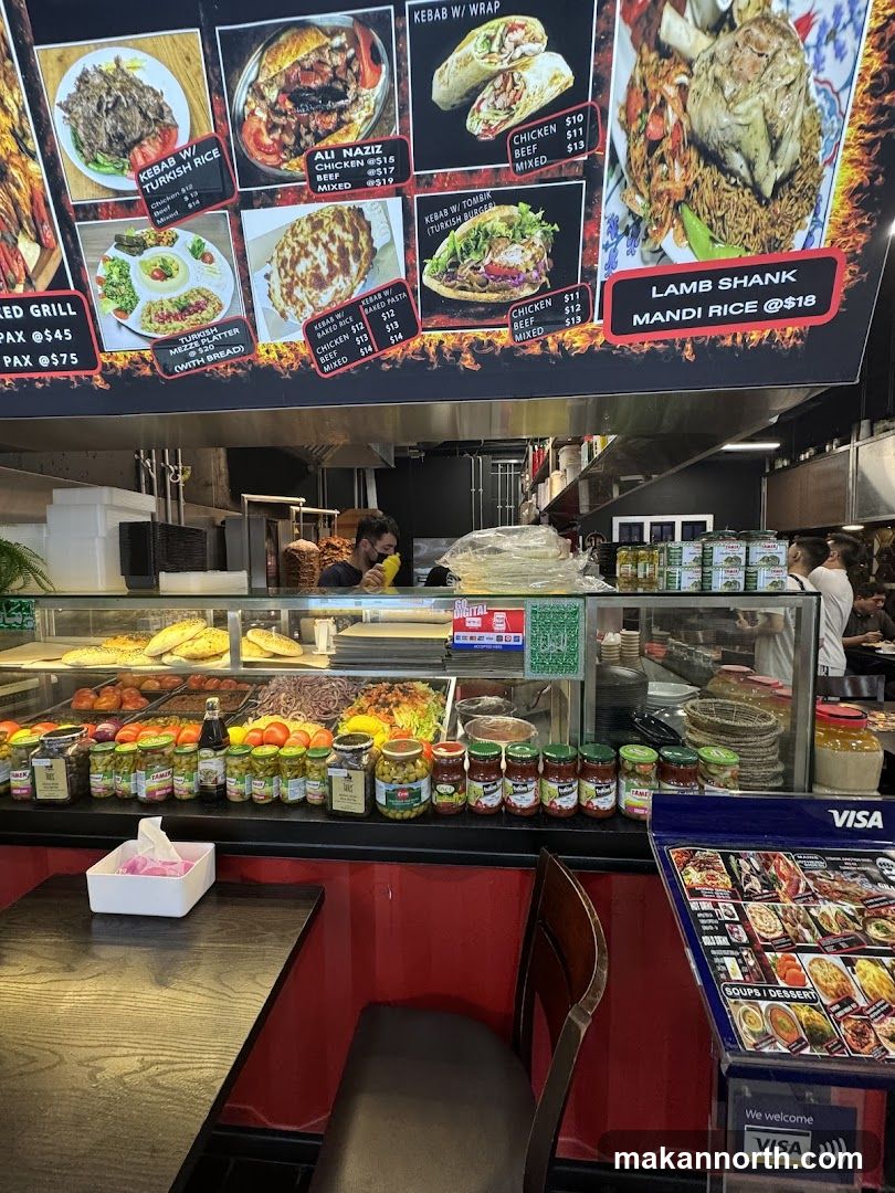Restaurant Menu and Food Display