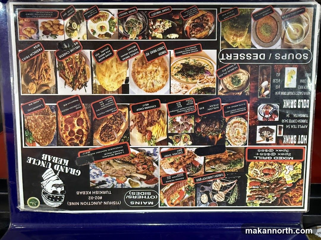 Grand Uncle Kebab Menu