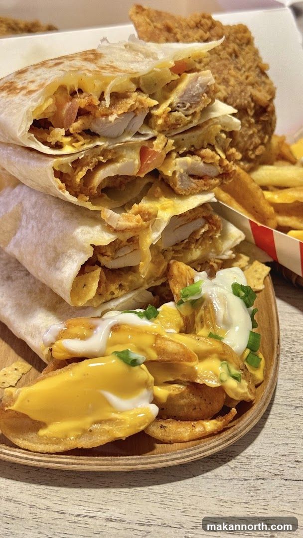 Chicken Quesadilla and Loaded Fries