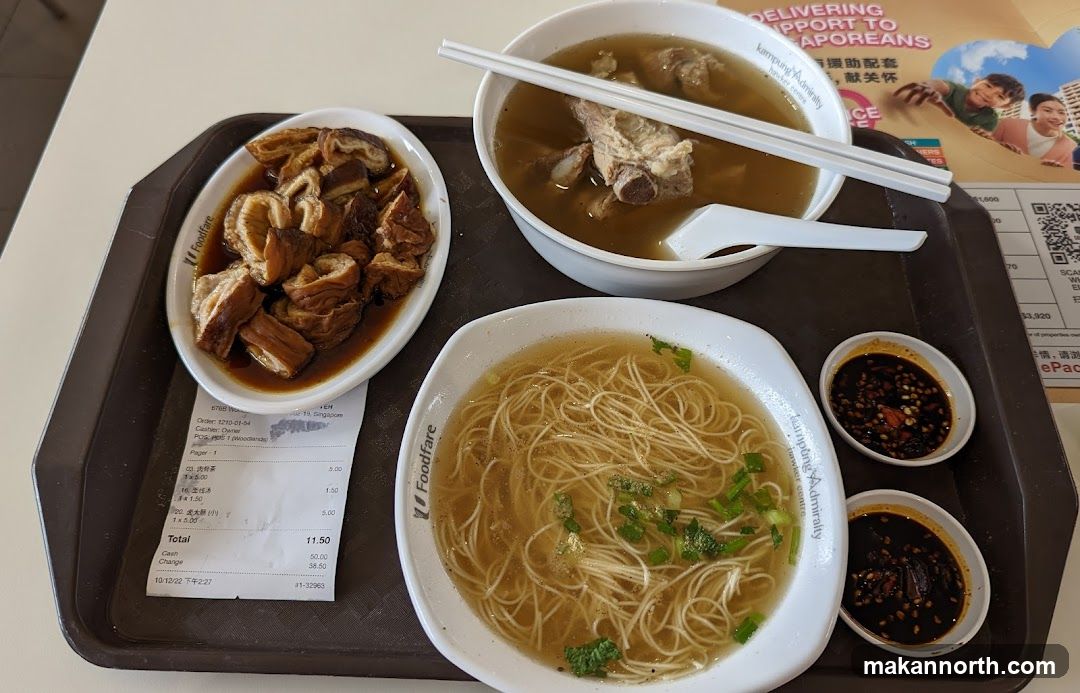 Food Tray with Dishes and Receipt