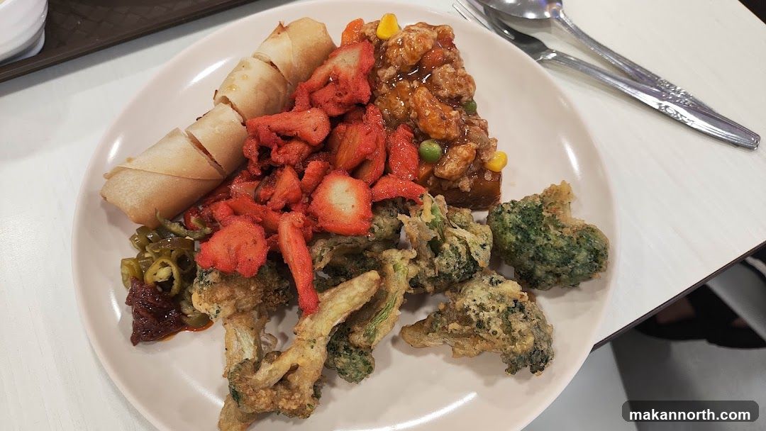 Buffet Plate with Assorted Foods