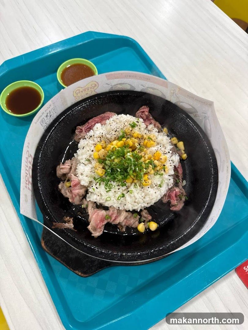 Sizzling Beef and Rice Dish