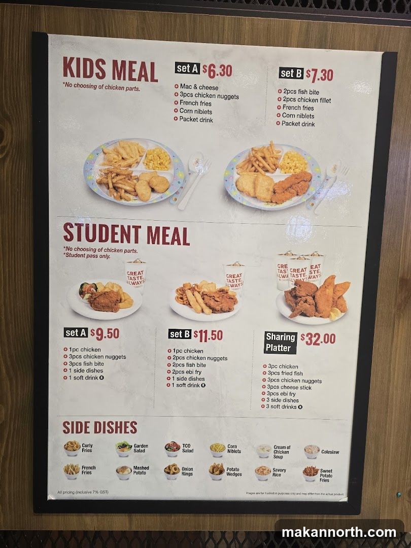 Kids Meal, Student Meal, Sharing Platter, Side Dishes