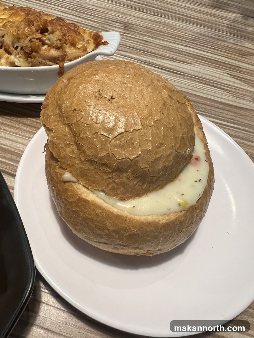 Bread Bowl with Creamy Filling