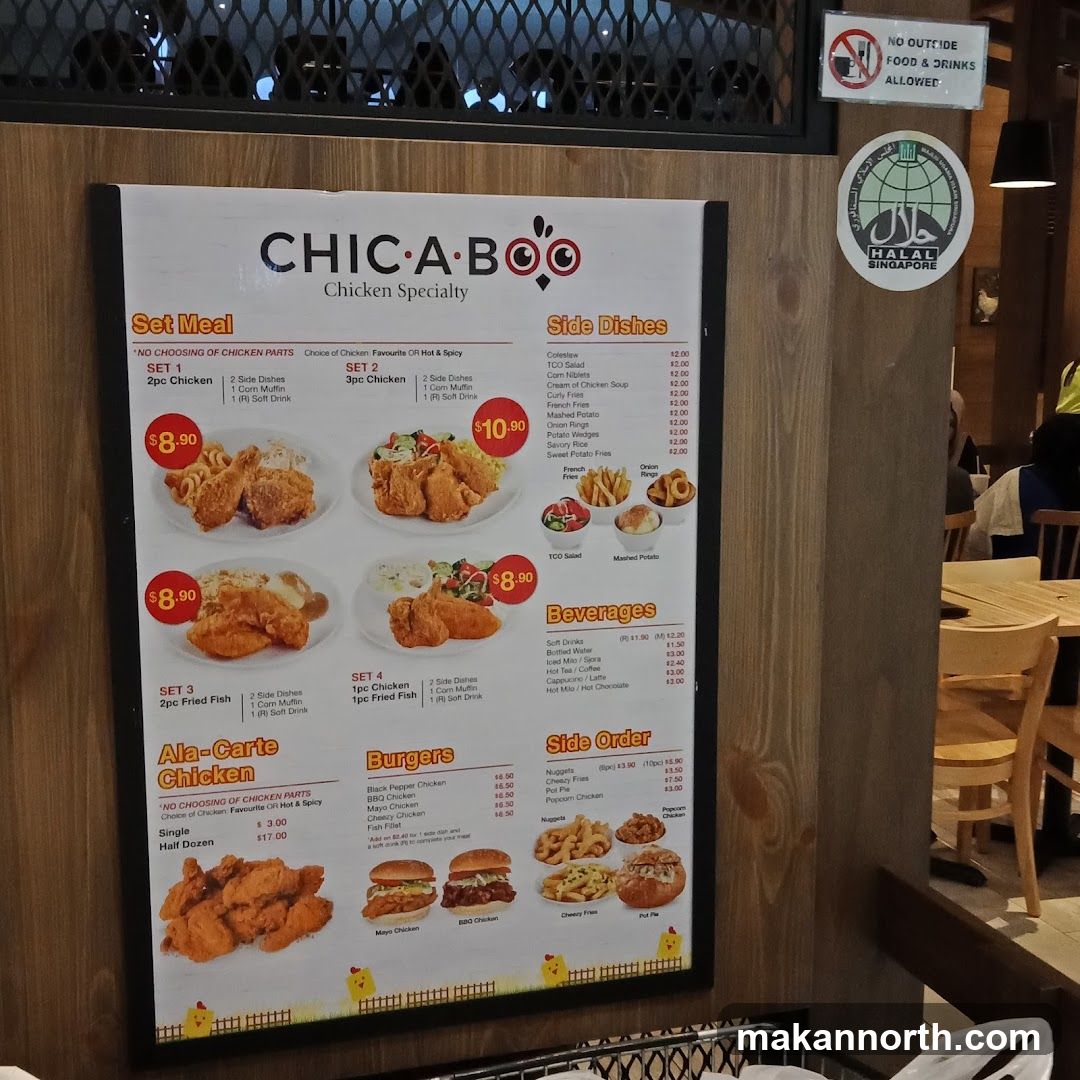 CHIC-A-BOO Chicken Specialty Menu