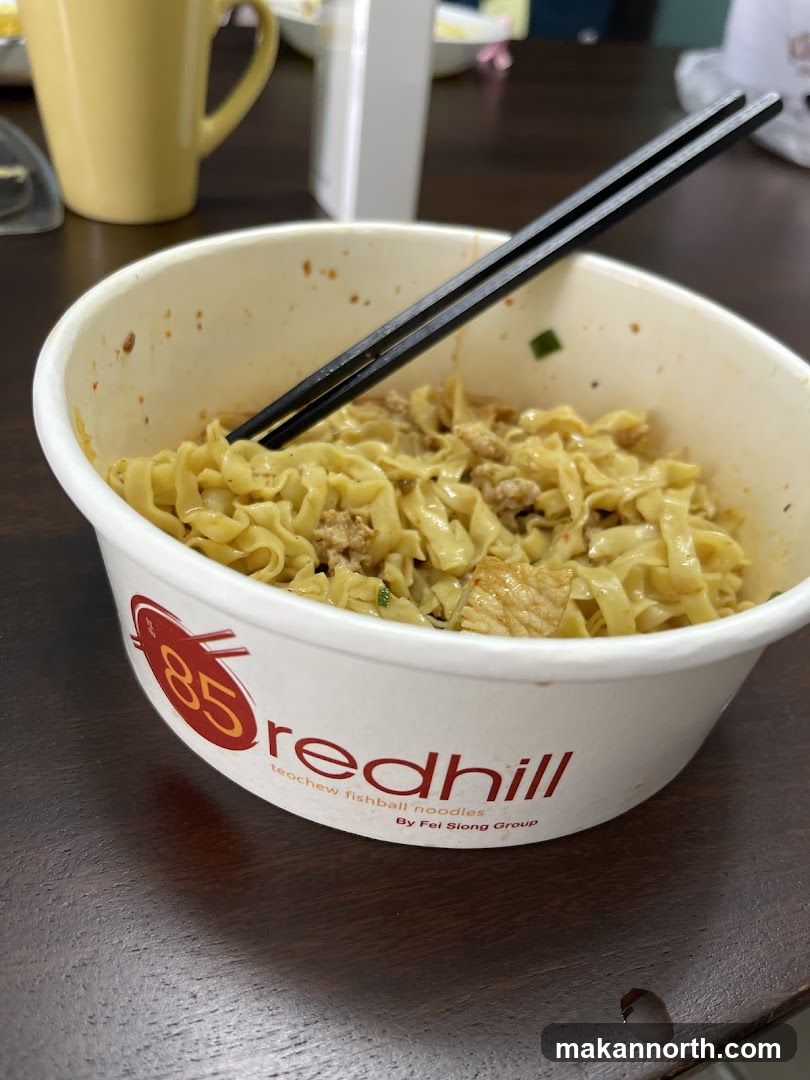 Noodles in a bowl