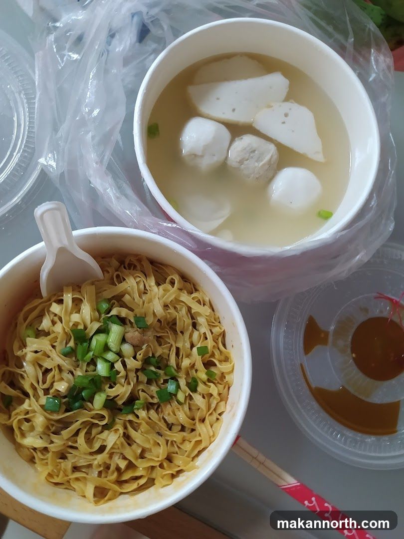 Noodles and Fish Ball Soup