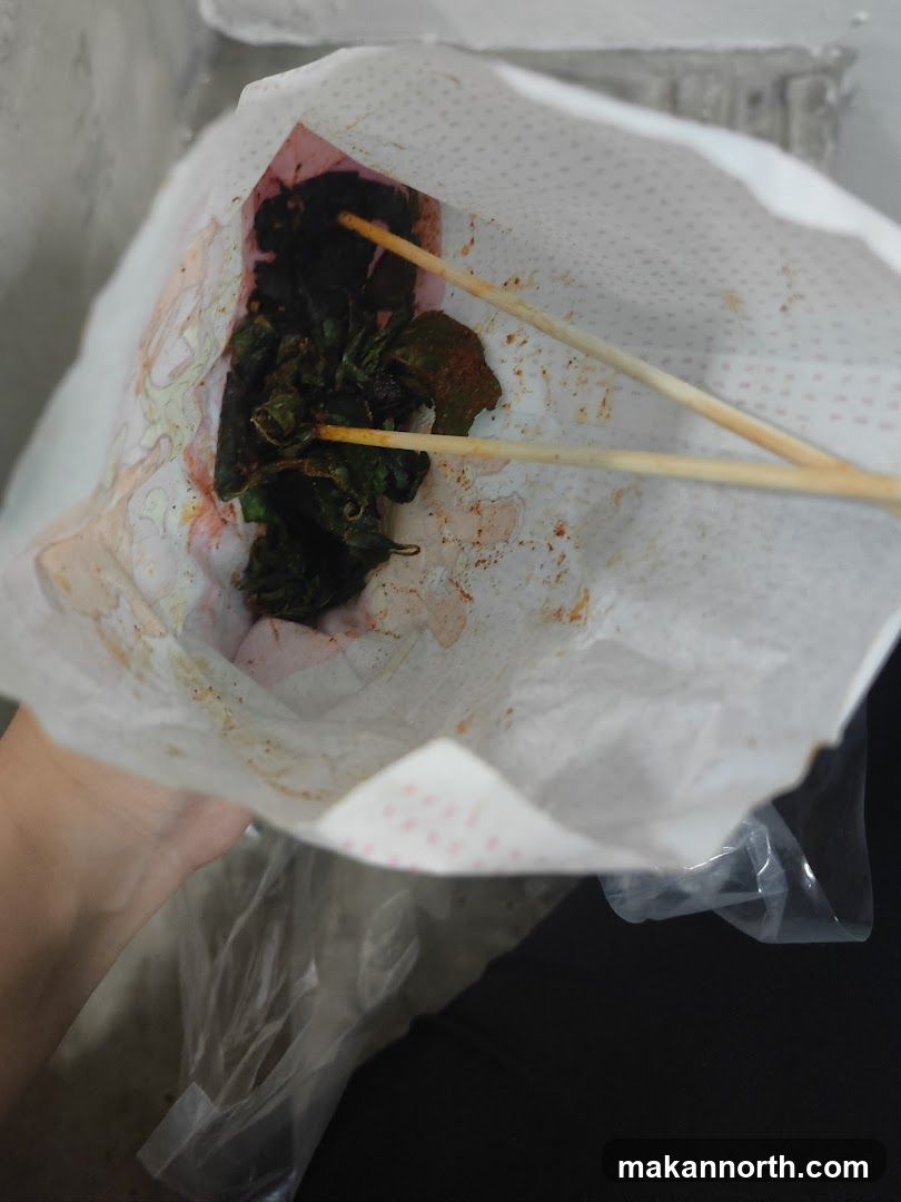 Fried Greens with Chopsticks