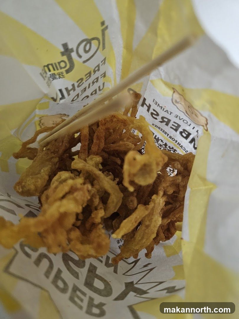 Fried Enoki Mushrooms