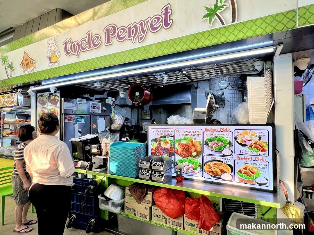 Food stall with menu display