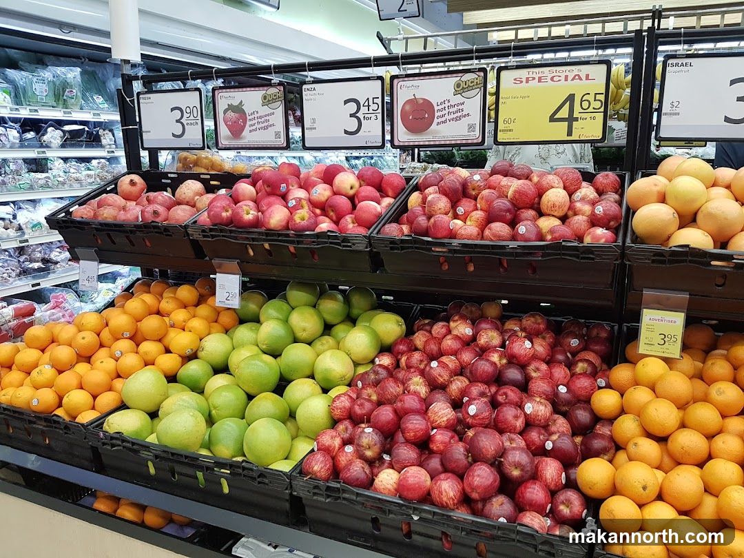 Fruit Display in a Supermarket