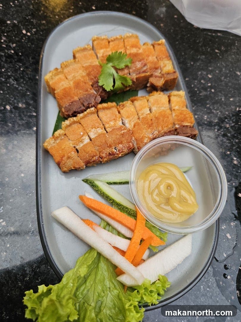 Crispy Pork Belly with Mustard Dip