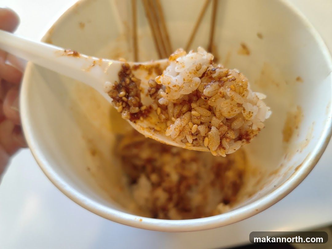 Spoonful of Rice with Seasoning