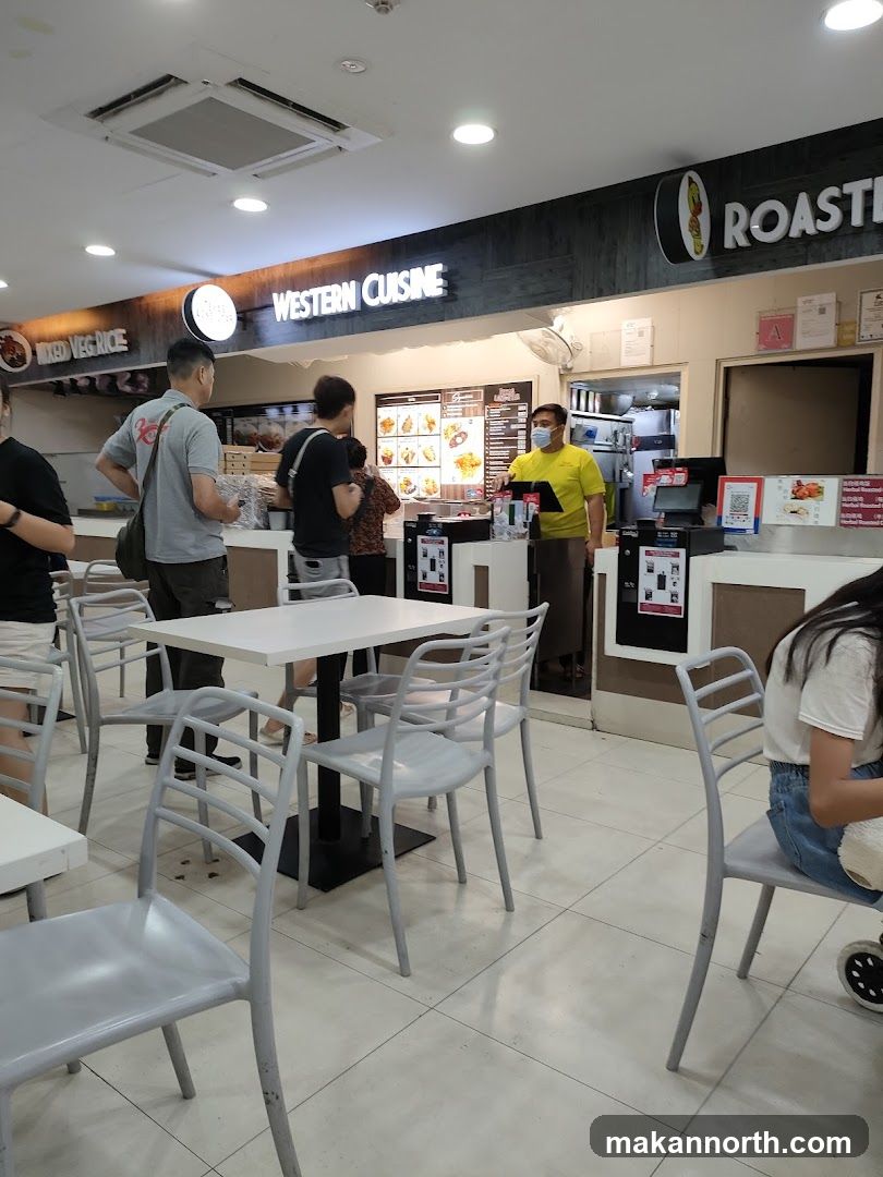 Food court with seating and counter