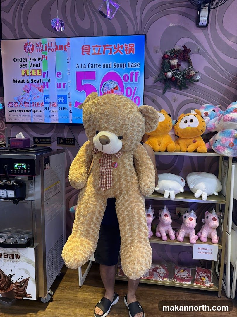 Giant Teddy Bear in Restaurant