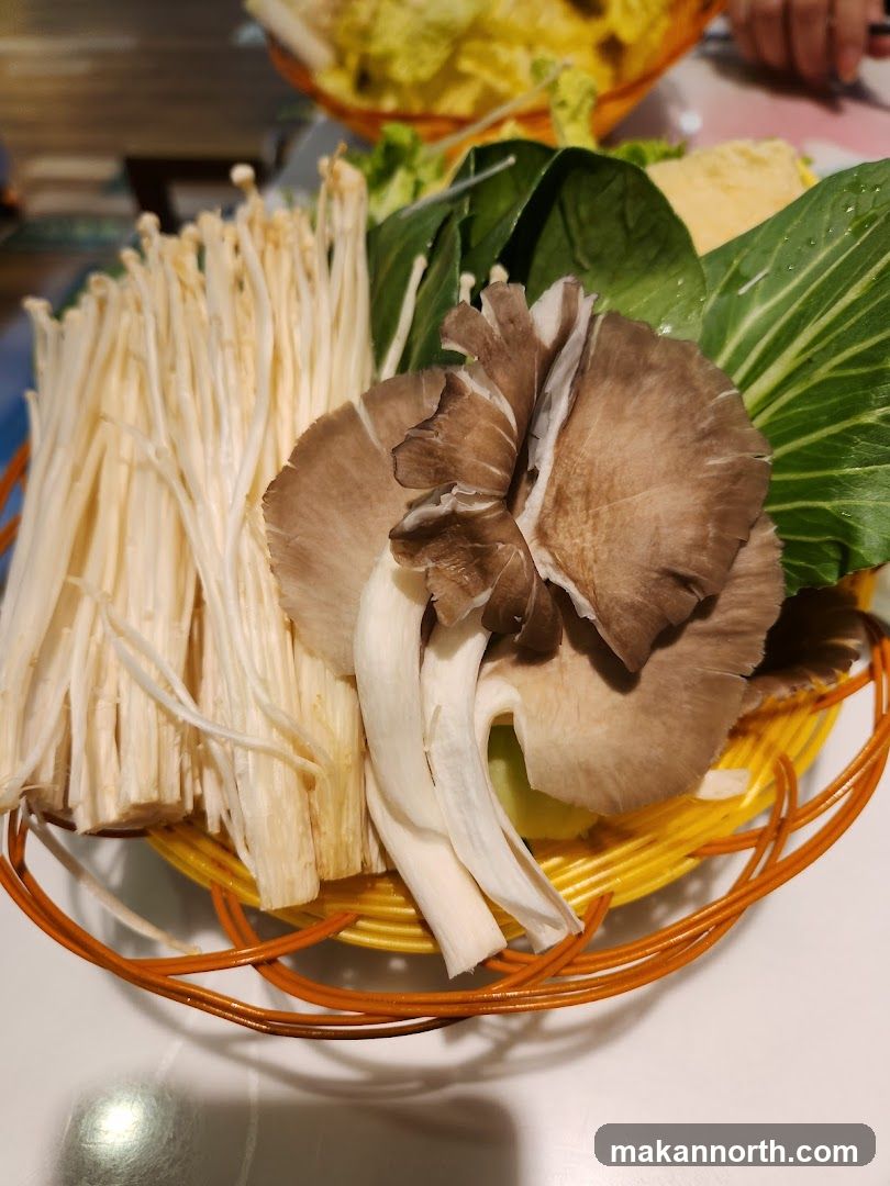 Assortment of Mushrooms and Greens