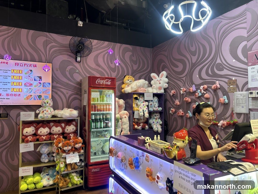 Store Interior with Plush Toys and Drinks