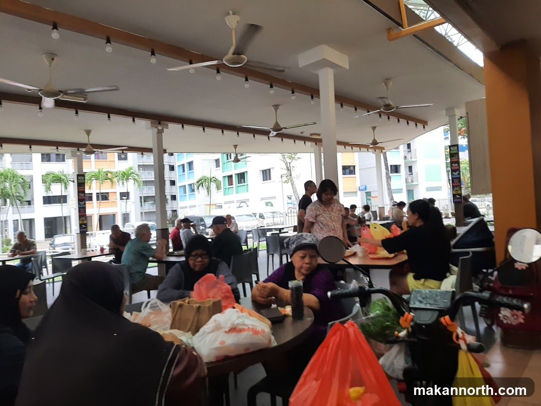 Outdoor seating area with people