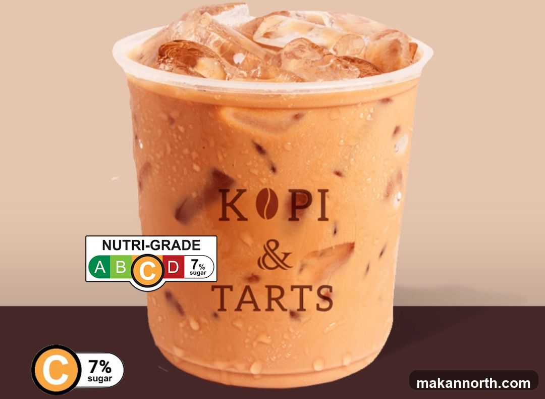 Iced Coffee Drink with Nutri-Grade Label