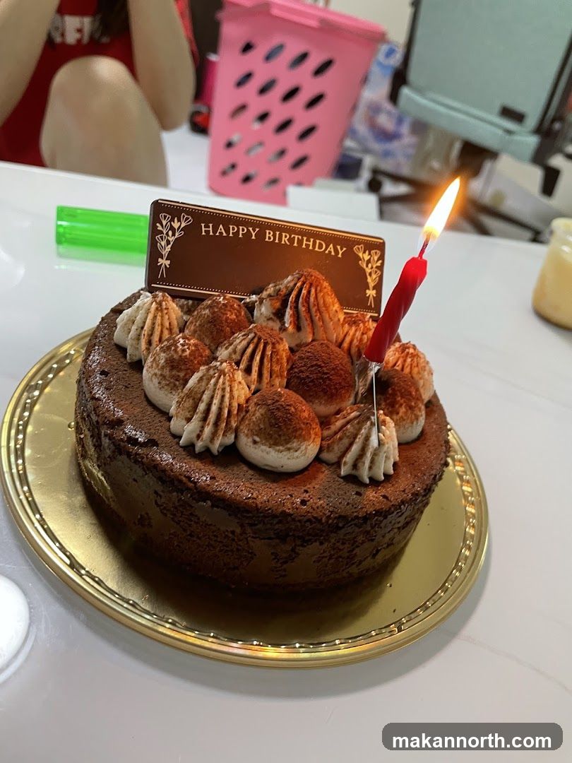 Chocolate Cake with Birthday Candle