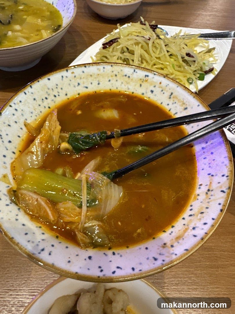 Spicy Soup and Shredded Potatoes