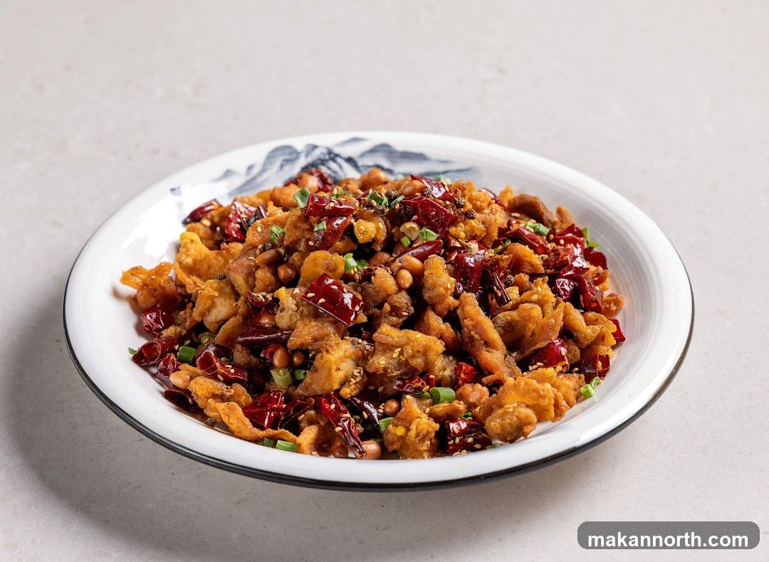 Spicy Fried Chicken with Chilies and Peanuts