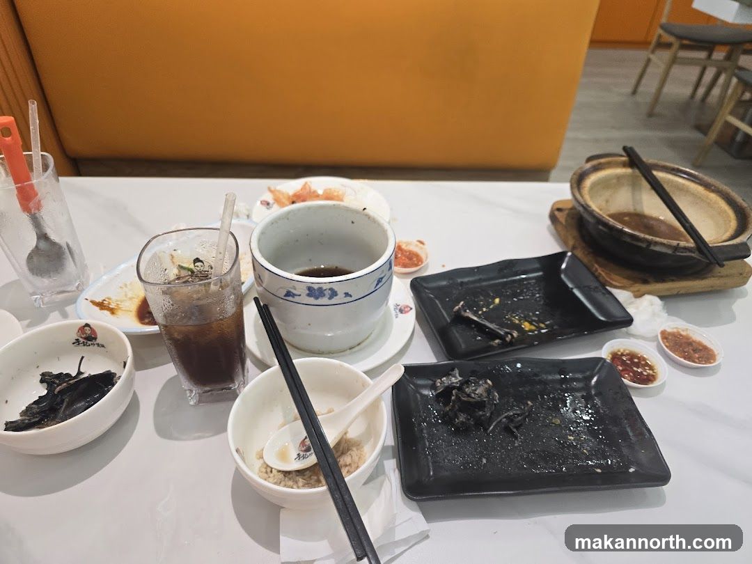 Messy table after meal