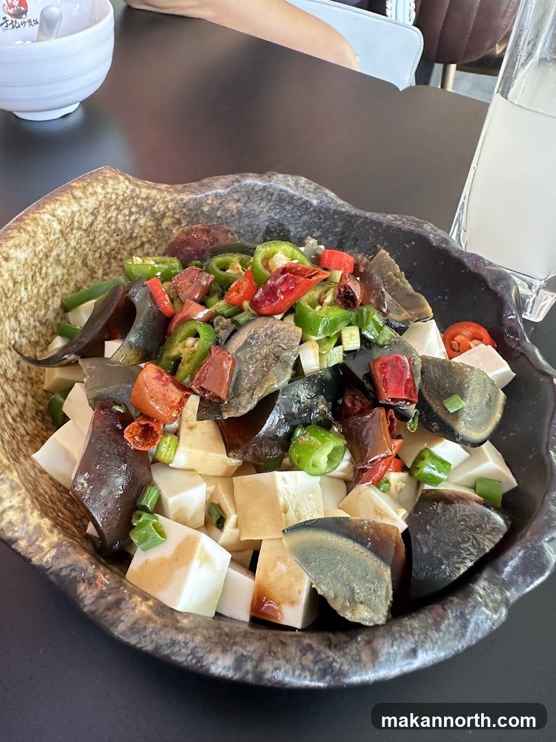 Tofu and Century Egg Salad