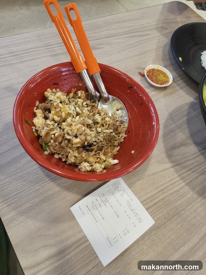 Rice Bowl with Receipt