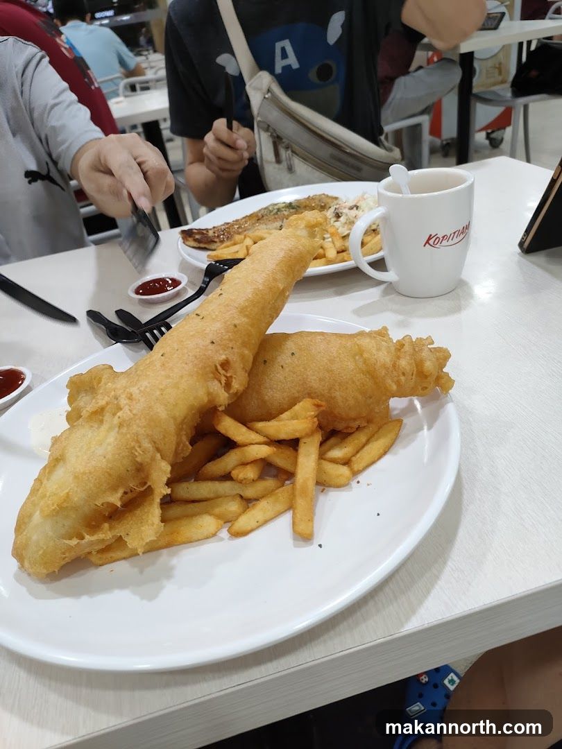 Fish and Chips with a Drink