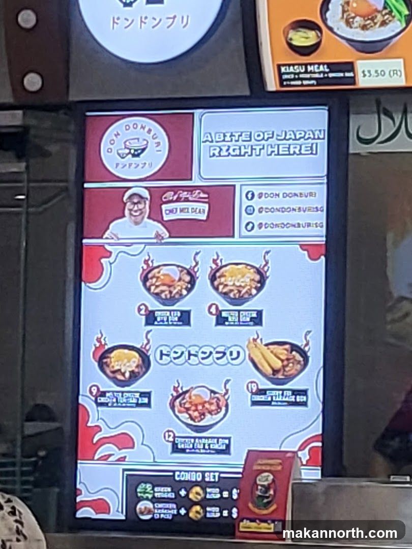 Don Donburi Menu
