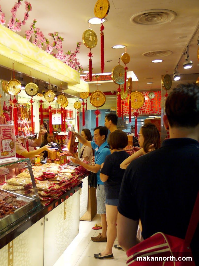 Customers at a food stall