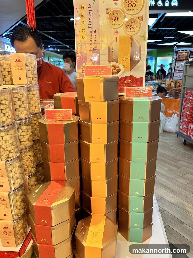 Pineapple Tarts and Almond Delights Display