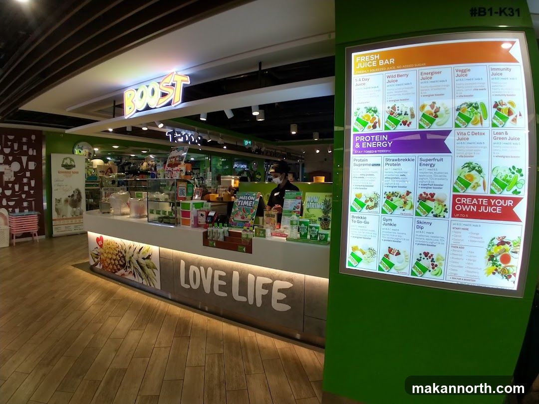 Boost Juice Bar Menu