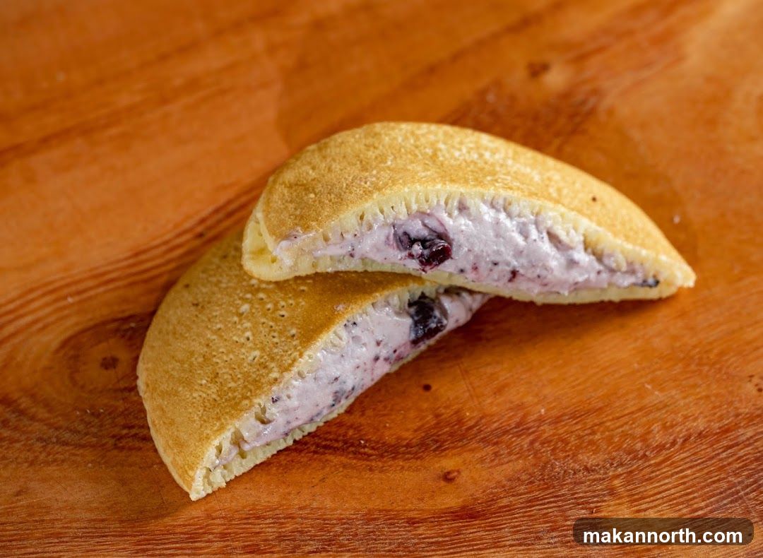 Dorayaki with Blueberry Cream Filling