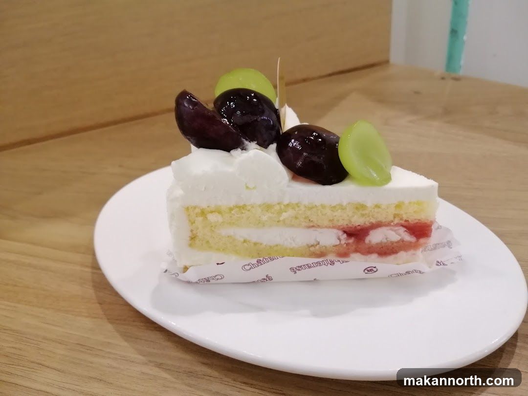 Slice of Cake with Grapes
